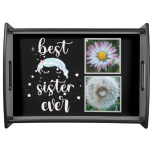 Cute Sister Photo Template Serving Tray
