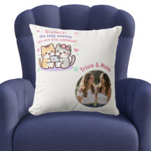 Cute Sisters Simple Modern Quotes Photo Name