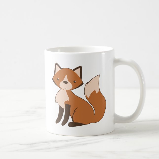 Cute Sitting Fox Coffee Mug (Right)
