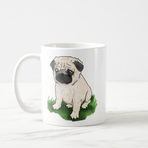 Cute Sitting Pug Mug