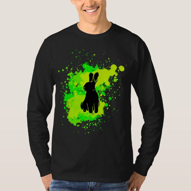 Cute sitting rabbit with beautiful colours  for Ea T-Shirt (Front)
