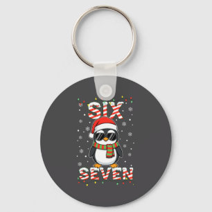 Cute Six Seven 67 Penguin Kids Christmas Holiday L Keychain