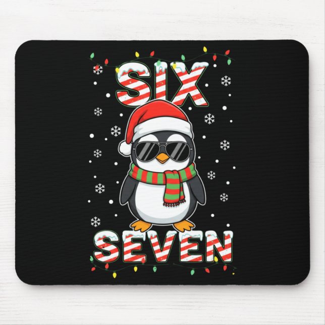 Cute Six Seven 67 Penguin Kids Christmas Holiday L Mouse Pad (Front)