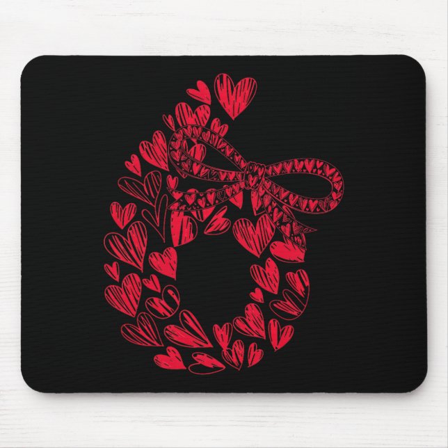Cute Six Seven Love 67 Hearts Couple Number 6 Comf Mouse Pad (Front)