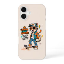 Cute Skateboard Cat Graffiti Streetwear Cartoon iP