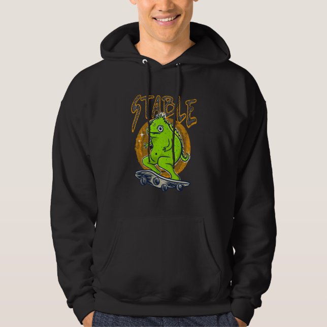 Cute Skateboarding Animal  Hoodie (Front)