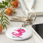 Cute Skateboarding Cartoon Unicorn Keychain