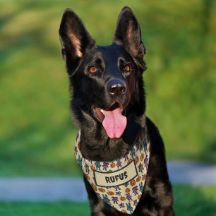 Cute Skeleton Animals and Pumpkins Halloween Pet Bandana Collar