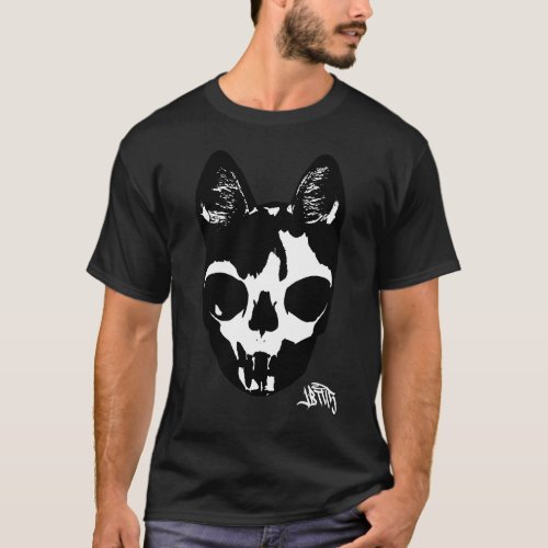 Cute Skeleton Cat JBT 45 T_Shirt