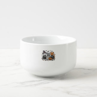 Cute Skeleton Cats Halloween Vintage Engraving Shi Soup Mug