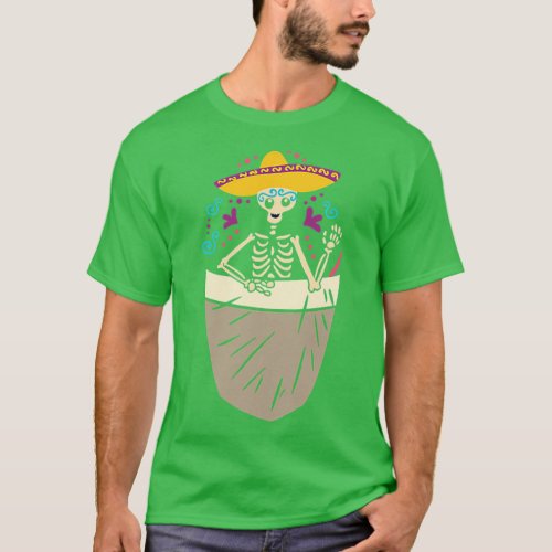 Cute Skeleton Cinco De Mayo  friends T_Shirt