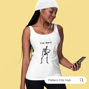 Cute Skeleton Dance Women Workout Yoga Pilates Tank Top