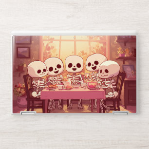 Cute Skeleton Dinner Party - Laptop Skin
