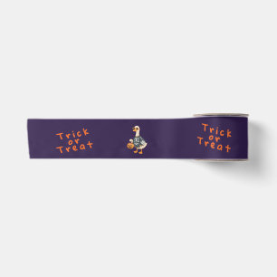 Cute Skeleton Duck Halloween Party  Satin Ribbon