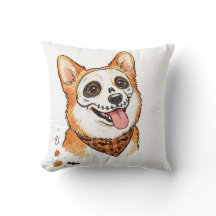 Cute Skeleton Face Paint Corgi Halloween Colored P