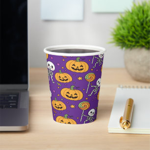 Cute Skeleton Fun For Halloween Paper Cups