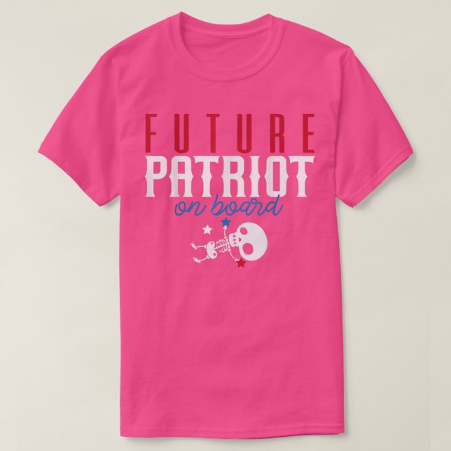 Cute Skeleton Future Patriot  T-Shirt (Design Front)