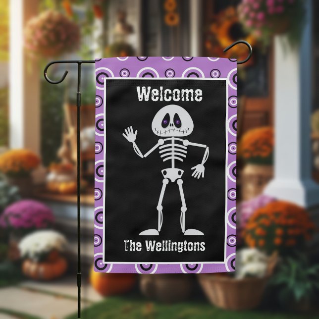 Cute Skeleton Halloween Garden Flag (Creator Uploaded)