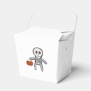 Cute Skeleton Halloween Trick Or Treat Party Favor Boxes