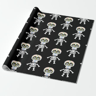 Cute skeleton printed Halloween Wrapping Paper