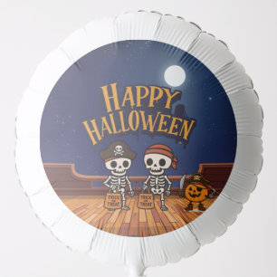 cute, skeletons and pumpkin Halloween Balloon