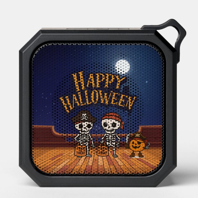 cute, skeletons and pumpkin Halloween  Bluetooth Speaker (Front)