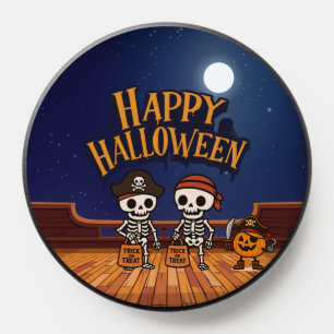 cute, skeletons and pumpkin Halloween  PopSocket