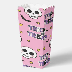 Cute Skeletons Pink For Halloween Favor Boxes