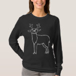 Cute Sketch Deer Game Animal Wildlife T-Shirt