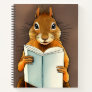 Cute Sketch Watercolor Squirrel Reading a Book