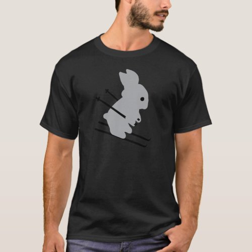 cute ski bunny  snow skiing T_Shirt