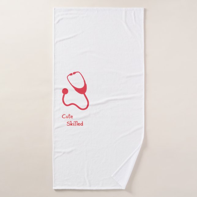 Cute Skilled CNA Certified Nursing Assistant Mama  Bath Towel (Bath Towel)