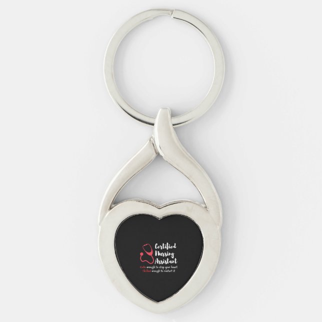 Cute Skilled CNA Certified Nursing Assistant Mama  Keychain (Front)
