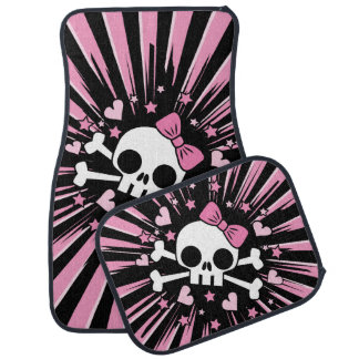 Cute Skull and Crossbones Car Floor Mat