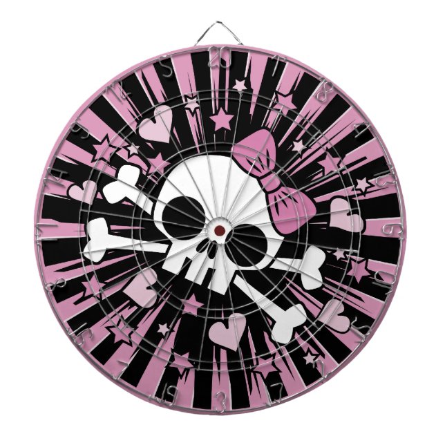 Cute Skull and Crossbones Dartboard (Front)