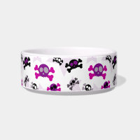 Cute Skull and Crossbones Design Pet Water Food