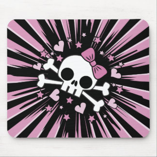 Cute Skull and Crossbones Mouse Pad