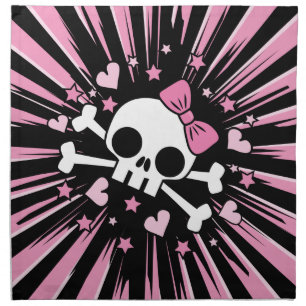 Cute Skull and Crossbones Napkin