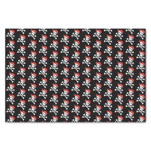 Cute Skull and Crossbones Pattern Pirate Theme Tissue Paper