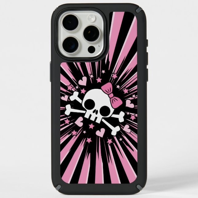 Cute Skull and Crossbones Speck iPhone Case (Front)