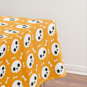 Cute Skull & Bones Halloween Pattern Tablecloth