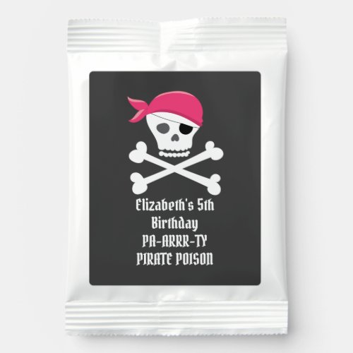 Cute Skull Crossbones Pirate Birthday Personalized Hot Chocolate Drink Mix