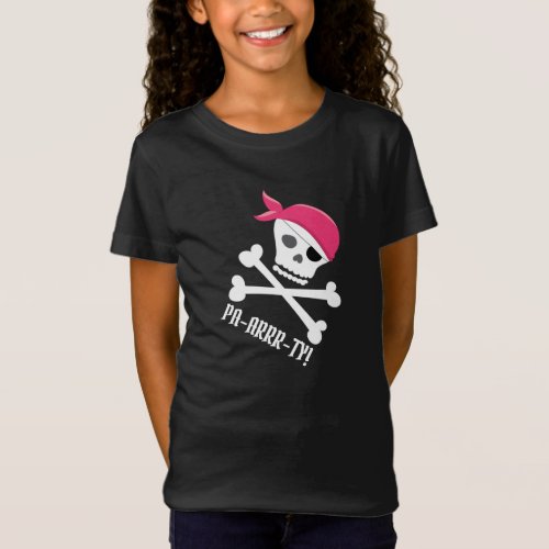 Cute Skull Crossbones Pirate Theme Pa_arrr_ty T_Shirt