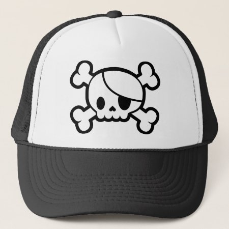 Cute Skull & Crossbones Trucker Hat