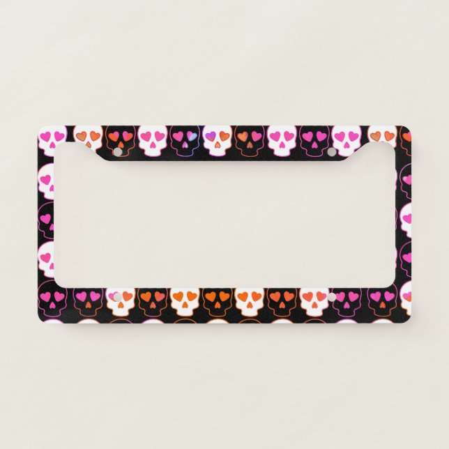 Cute Skull License Plate Frame (Front)