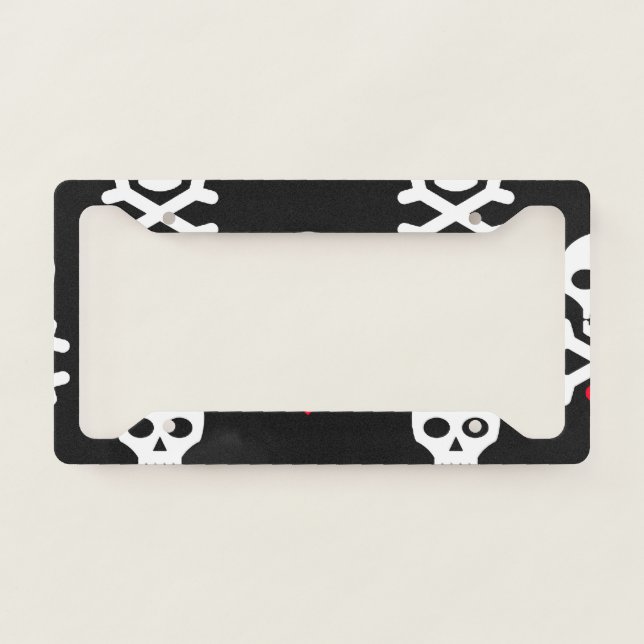 Cute Skull License Plate Frame (Front)