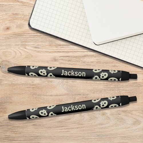 Cute Skull Pattern Black Personalized Pen