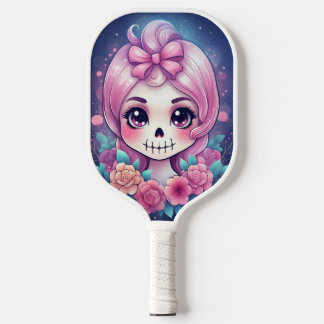 Cute Skull Pickleball Paddle