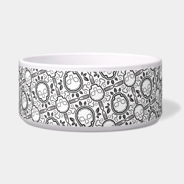 Cute Skull Seamless Pattern Bowl (Front)