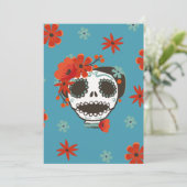 Cute Skull Wearing Flowers (Standing Front)